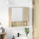 ARDEBO.de - Spiegelschrank Sonoma Eiche 59 x 17 x 55 cm Holzwerkstoff