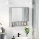 ARDEBO.de - Spiegelschrank Grau Sonoma 59 x 17 x 55 cm Holzwerkstoff