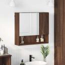 ARDEBO.de - Spiegelschrank Braune Eiche 59 x 17 x 55 cm Holzwerkstoff