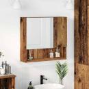 ARDEBO.de - Spiegelschrank mit Regal Altholz 59 x 17 x 55 cm Holzwerkstoff