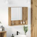 ARDEBO.de - Spiegelschrank Eiche handwerklich 59 x 17 x 55 cm Holzwerkstoff