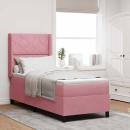 ARDEBO.de - Boxspringbett mit Kopfteil Rosa 80 x 200 cm Samt