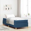 ARDEBO.de - Boxspringbett Blau und Braun und Weiß 80 x 200 cm Stoff