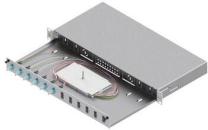 ARDEBO.de EasyLan LWL-Spleißgehäuse Basic 1HE 24x LC-Duplex Standard OM3 ausziehbar, silber (LSB1C333)