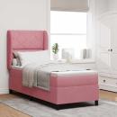 ARDEBO.de - Boxspringbett mit Matratze mit Kopfteil Rosa 80 x 200 cm Samt