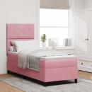 ARDEBO.de - Boxspringbett mit Matratze mit Kopfteil Rosa 80 x 200 cm Samt