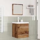 ARDEBO.de - Badezimmermöbel Set mit Spiegel 2 pcs Altholz 41 x 38.5 x 48 cm