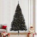 ARDEBO.de - Weihnachtsbaum mit dekorativen Saitenlichtern Schwarz 240 cm