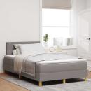 ARDEBO.de - Boxspringbett mit Matratze Taupe 120 x 190 cm Stoff