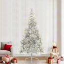 ARDEBO.de - Weihnachtsbaum mit dekorativen Saitenlichtern Silber 240 cm