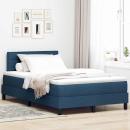 ARDEBO.de - Boxspringbett mit Matratze mit Kopfteil Blau 120 x 190 cm Stoff