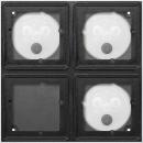 ARDEBO.de GIRA 5508902 System 106 AP-Gehäuse 4 Module 2x2, Verkehrsweiß