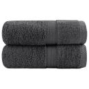 ARDEBO.de - Premium-Gästetücher SOLUND 2 Stk. Anthrazit 30x50 cm 600 g/m²