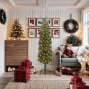 ARDEBO.de - Schlanker Weihnachtsbaum Grün 48 x 48 x 180 cm