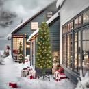 ARDEBO.de - Schlanker Weihnachtsbaum Grün 61 x 61 x 240 cm