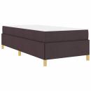 ARDEBO.de - Boxspringbett Weiß und Dunkelbraun 90 x 190 cm Stoff