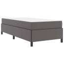 ARDEBO.de - Bettgestell mit Matratze Grau 80 x 200 cm Kunstleder