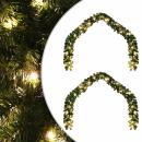 ARDEBO.de - Weihnachtsgirlande 2 pcs Grün 40 m PVC