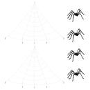 ARDEBO.de - Spinne 4 pcs Schwarz und Weiß 150 cm Polyester