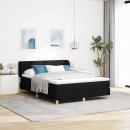 ARDEBO.de - Boxspringbett mit Matratze Creme 90x200 cm Stoff Schwarz
