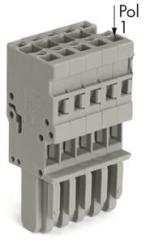 ARDEBO.de - 1-Leiter-Federleiste gerade für Basisklemmen oder Stiftleisten kodierbar 7-polig grau