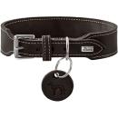 Hunter Halsband Aalborg Rindsleder schwarz extrabreit 55/M