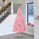 ARDEBO.de - Künstlicher vorbeleuchteter Weihnachtsbaum Rosa 240 cm PVC