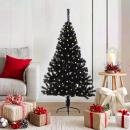 ARDEBO.de - Künstlicher vorbeleuchteter Weihnachtsbaum Schwarz 120 cm PVC