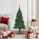 ARDEBO.de - Eckiger künstlicher Weihnachtsbaum Grün 120 cm PVC und Metall