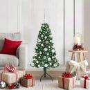ARDEBO.de - Eckiger künstlicher Weihnachtsbaum Grün 120 cm PVC und Metall