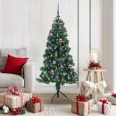 ARDEBO.de - Eckiger künstlicher Weihnachtsbaum Grün 150 cm PVC und Metall