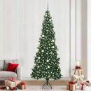 ARDEBO.de - Eckiger künstlicher Weihnachtsbaum Grün 240 cm PVC und Metall