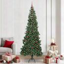 ARDEBO.de - Eckiger künstlicher Weihnachtsbaum Grün 240 cm PVC und Metall