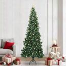 ARDEBO.de - Eckiger künstlicher Weihnachtsbaum Grün 240 cm PVC und Metall