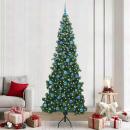 ARDEBO.de - Eckiger künstlicher Weihnachtsbaum Grün 240 cm PVC und Metall