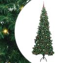 ARDEBO.de - Eckiger künstlicher Weihnachtsbaum Grün 240 cm PVC und Metall