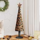 ARDEBO.de - Weihnachtsbaum mit Ständer Braun 120 cm Massivholz Teak
