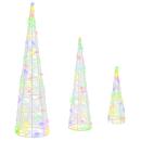 ARDEBO.de - Weihnachtsbaum 3 pcs Mehrfarbig 40 cm 60 cm 80 cm Acryl
