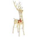 ARDEBO.de - 3D Rentier Warmweiß 128 cm PET