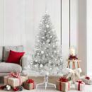 ARDEBO.de - Künstlicher vorbeleuchteter Weihnachtsbaum Silber 180 cm PET