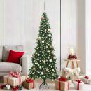 ARDEBO.de - Eckiger künstlicher Weihnachtsbaum Grün 180 cm PVC und Metall