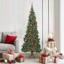 ARDEBO.de - Eckiger künstlicher Weihnachtsbaum Grün 180 cm PVC und Metall