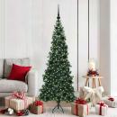 ARDEBO.de - Eckiger künstlicher Weihnachtsbaum Grün 180 cm PVC und Metall