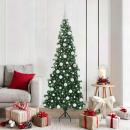 ARDEBO.de - Eckiger künstlicher Weihnachtsbaum Grün 180 cm PVC und Metall