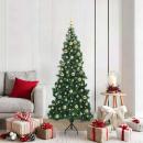 ARDEBO.de - Eckiger künstlicher Weihnachtsbaum Grün 180 cm PVC und Metall