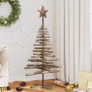 ARDEBO.de - Weihnachtsbaum mit Ständer Braun 120 cm Massivholz Teak