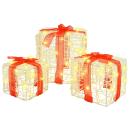 ARDEBO.de - Geschenkbox mit 60 LEDs 3 pcs Warmweiß 20 x 20 x 20 cm Acryl