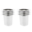 ARDEBO.de - Gastronormbehälter 8 Stk. GN 1/6 200 mm Edelstahl