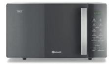 ARDEBO.de Bauknecht MW 254 SM Stand Mikrowelle, 48,3 cm breit, 900W, 25 L, Dynamic Steam, Eco Modus, Grillfunktion, Dampfgarfunktion, Edeles schwarz