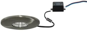 ARDEBO.de Brumberg ADAPT LED-Einbaudownlight 230V AC, 50Hz, 3W, 3000K, rund, starr, nickel matt (38371153)